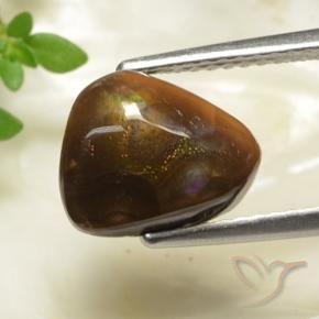 Agate de feu Multicolore naturelle Fantaisie, 2.56 ct, Opaque