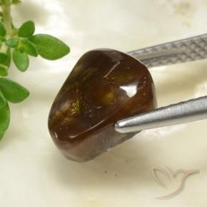 Agate de feu Multicolore naturelle Fantaisie, 2.56 ct, Opaque