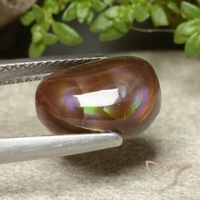 Agate de feu Multicolore naturelle Fantaisie, 4.50 ct, Opaque