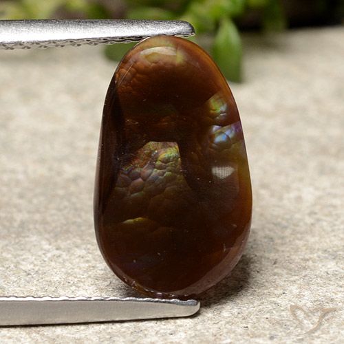 2.38ct Naturel Multicolore Agate de feu, ovale, Opaque