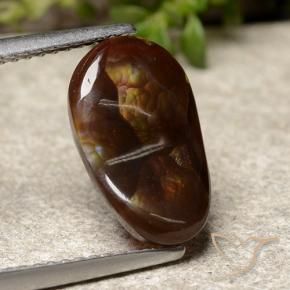 Agate de feu Multicolore naturelle ovale, 2.38 ct, Opaque