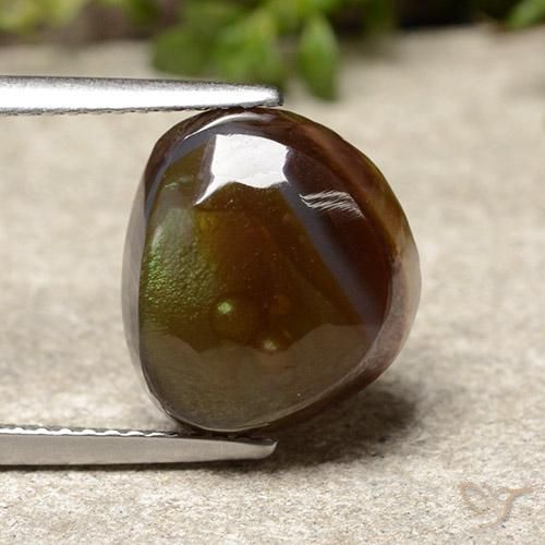 5.77ct Naturel Multicolore Agate de feu, Fantaisie, Opaque