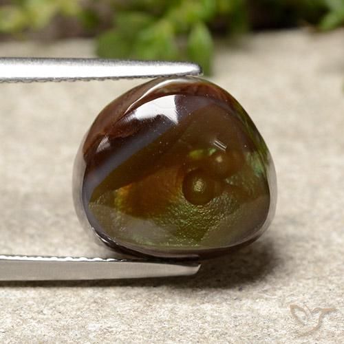 Agate de feu Multicolore naturelle Fantaisie, 5.77 ct, Opaque