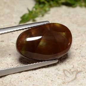 Agate de feu Multicolore naturelle Fantaisie, 6.69 ct, Opaque
