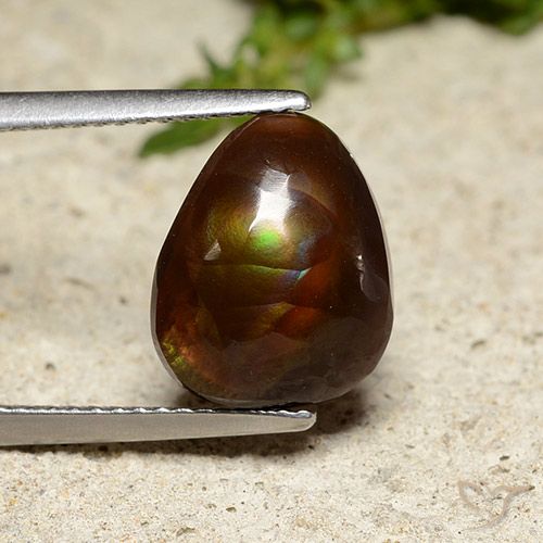 4.86ct Naturel Multicolore Agate de feu, Fantaisie, Opaque