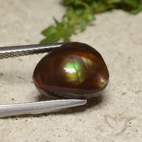 Agate de feu Multicolore naturelle Fantaisie, 4.86 ct, Opaque