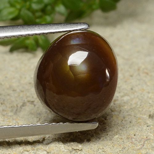 4.76ct Naturel Multicolore Agate de feu, Fantaisie, Opaque