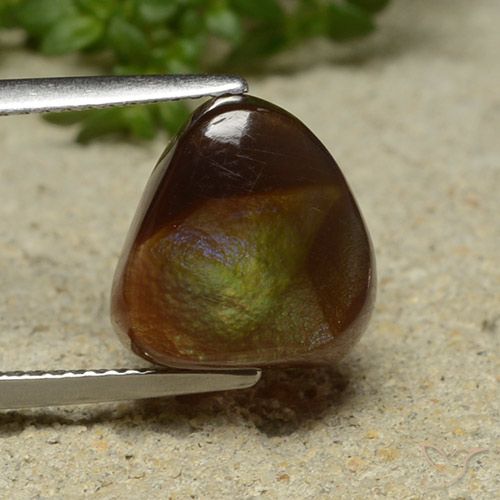4.94ct Naturel Multicolore Agate de feu, Fantaisie, Opaque