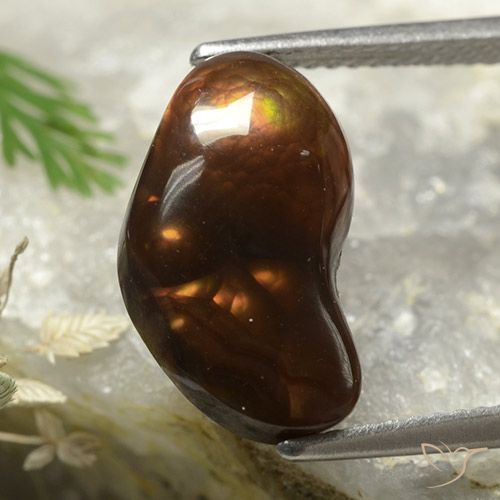 4.58ct Naturel Multicolore Agate de feu, Fantaisie, Opaque
