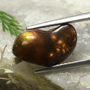 Agate de feu Multicolore naturelle Fantaisie, 4.58 ct, Opaque
