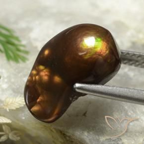 Agate de feu Multicolore naturelle Fantaisie, 4.58 ct, Opaque