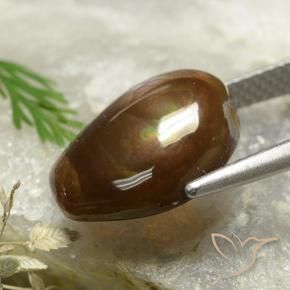 Agate de feu Multicolore naturelle Fantaisie, 5.37 ct, Opaque