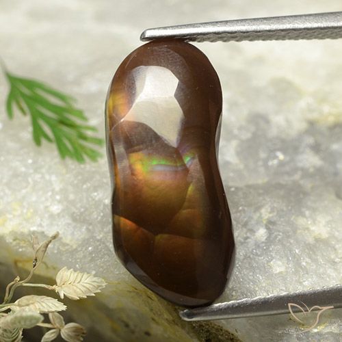 6.42ct Naturel Multicolore Agate de feu, Fantaisie, Opaque