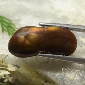 Agate de feu Multicolore naturelle Fantaisie, 6.42 ct, Opaque