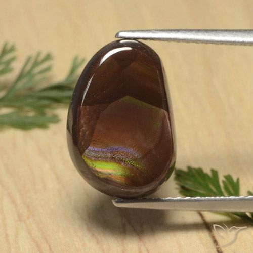 5.12ct Naturel Multicolore Agate de feu, Fantaisie, Opaque