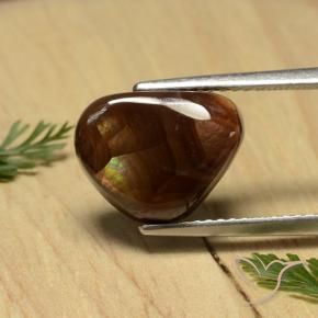 Agate de feu Multicolore naturelle Trillion, 3.94 ct, Opaque