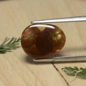 Agate de feu Multicolore naturelle ovale, 3.74 ct, Opaque