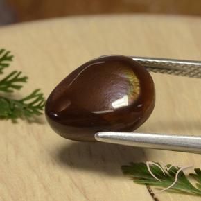 Agate de feu Multicolore naturelle En forme de poire, 4.68 ct, Opaque