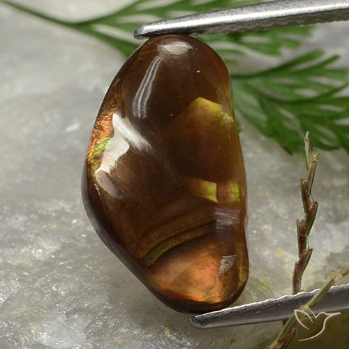 2.77ct Naturel Multicolore Agate de feu, Fantaisie, Opaque