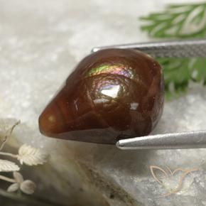 Agate de feu Multicolore naturelle Fantaisie, 4.97 ct, Opaque
