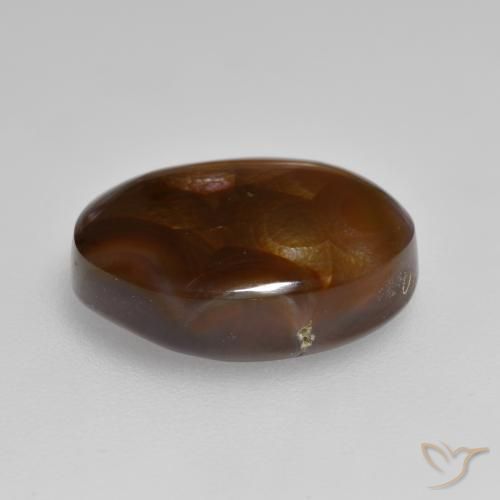 Agate de feu Multicolore naturelle ovale, 6.40 ct, Opaque