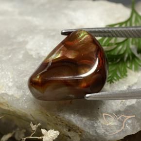 Agate de feu Multicolore naturelle Fantaisie, 7.71 ct, Opaque