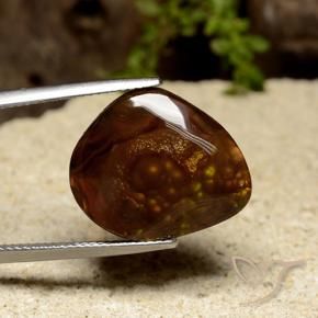 Agate de feu Multicolore naturelle Fantaisie, 14.36 ct, Opaque
