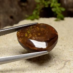 Agate de feu Multicolore naturelle Fantaisie, 14.36 ct, Opaque