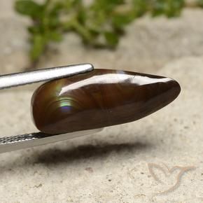 Agate de feu Multicolore naturelle Fantaisie, 5.21 ct, Opaque