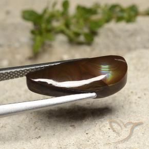 Agate de feu Multicolore naturelle Fantaisie, 5.21 ct, Opaque