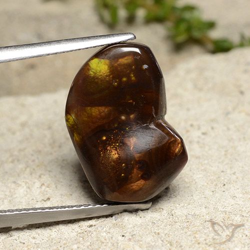 8.42ct Naturel Multicolore Agate de feu, Fantaisie, Opaque