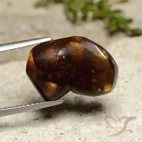 Agate de feu Multicolore naturelle Fantaisie, 8.42 ct, Opaque