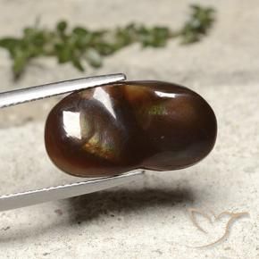 Agate de feu Multicolore naturelle Fantaisie, 10.91 ct, Opaque
