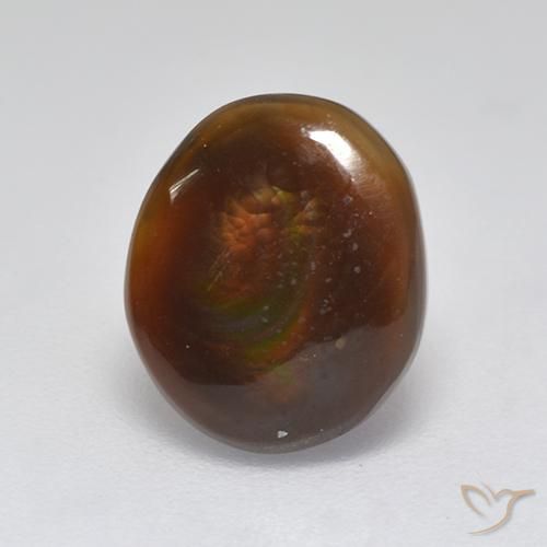 2.83ct Naturel Multicolore Agate de feu, ovale, Translucide