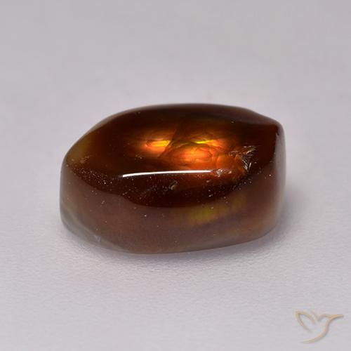 Agate de feu Multicolore naturelle Fantaisie, 4.10 ct, Translucide