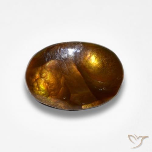 Agate de feu Multicolore naturelle ovale, 4.19 ct, Opaque