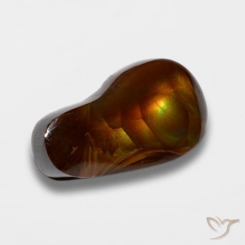 Agate de feu Multicolore naturelle Fantaisie, 7.36 ct, Opaque