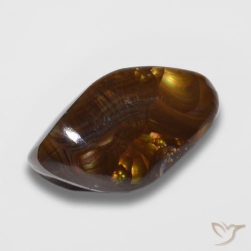 Agate de feu Multicolore naturelle Fantaisie, 11.34 ct, Opaque