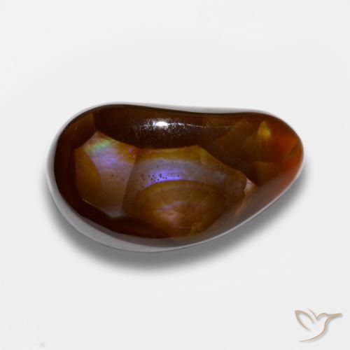 9.11ct Naturel Multicolore Agate de feu, Fantaisie, Opaque