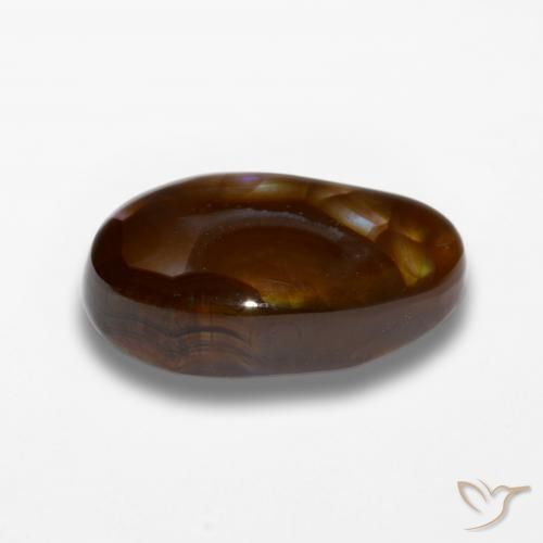 Agate de feu Multicolore naturelle Fantaisie, 9.11 ct, Opaque