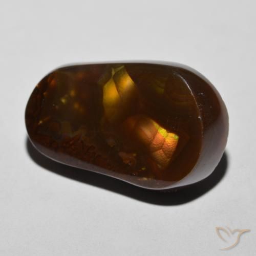 Agate de feu Multicolore naturelle Fantaisie, 11.34 ct, Opaque