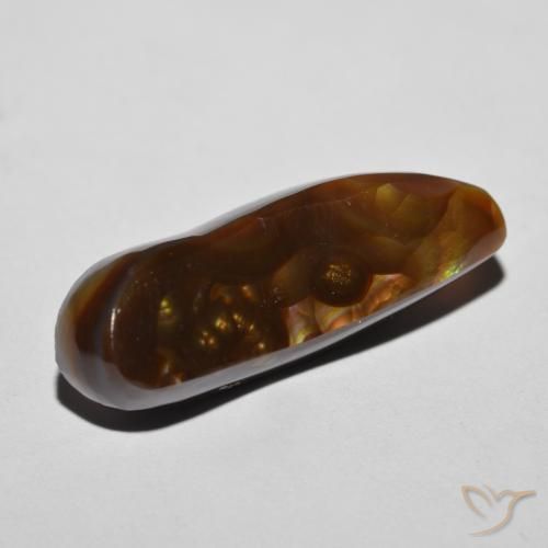 Agate de feu Multicolore naturelle Fantaisie, 8.55 ct, Opaque