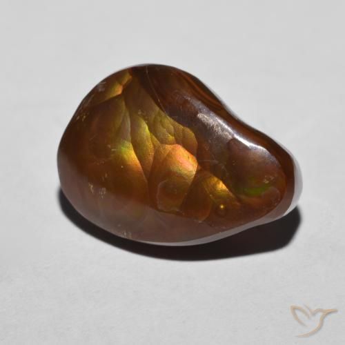 Agate de feu Multicolore naturelle Fantaisie, 7.28 ct, Opaque