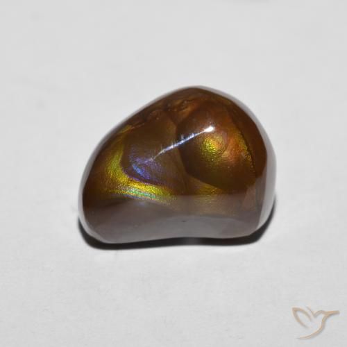 5.55ct Naturel Multicolore Agate de feu, Fantaisie, Opaque