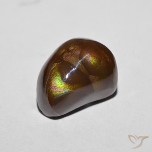 Agate de feu Multicolore naturelle Fantaisie, 5.55 ct, Opaque