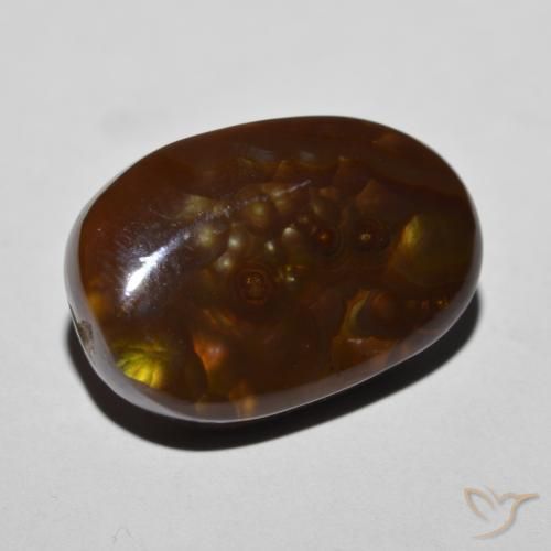 Agate de feu Multicolore naturelle Fantaisie, 12.27 ct, Opaque