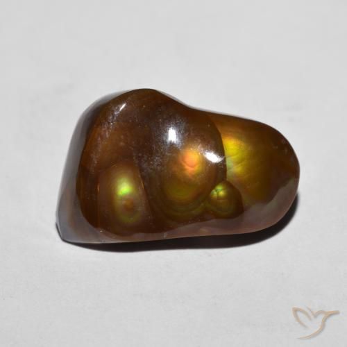 6.92ct Naturel Multicolore Agate de feu, Fantaisie, Opaque