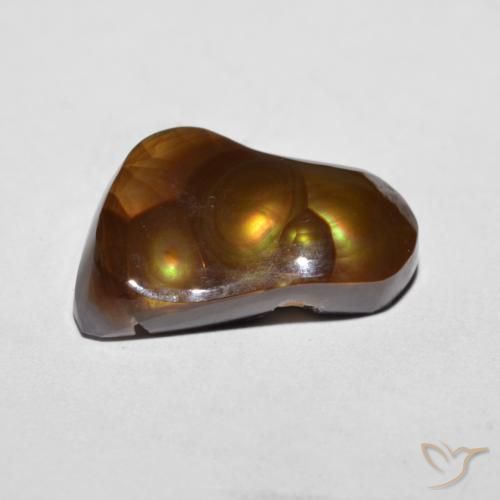 Agate de feu Multicolore naturelle Fantaisie, 6.92 ct, Opaque