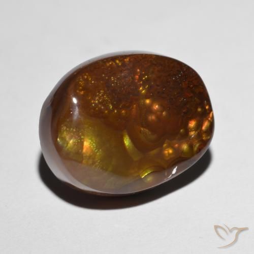 Agate de feu Multicolore naturelle Fantaisie, 7.96 ct, Opaque