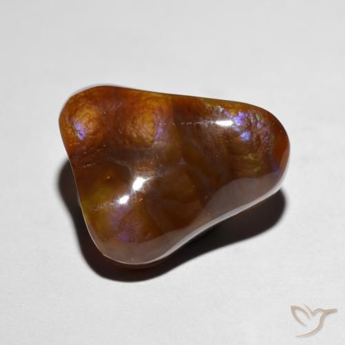 8.19ct Naturel Multicolore Agate de feu, Fantaisie, Opaque
